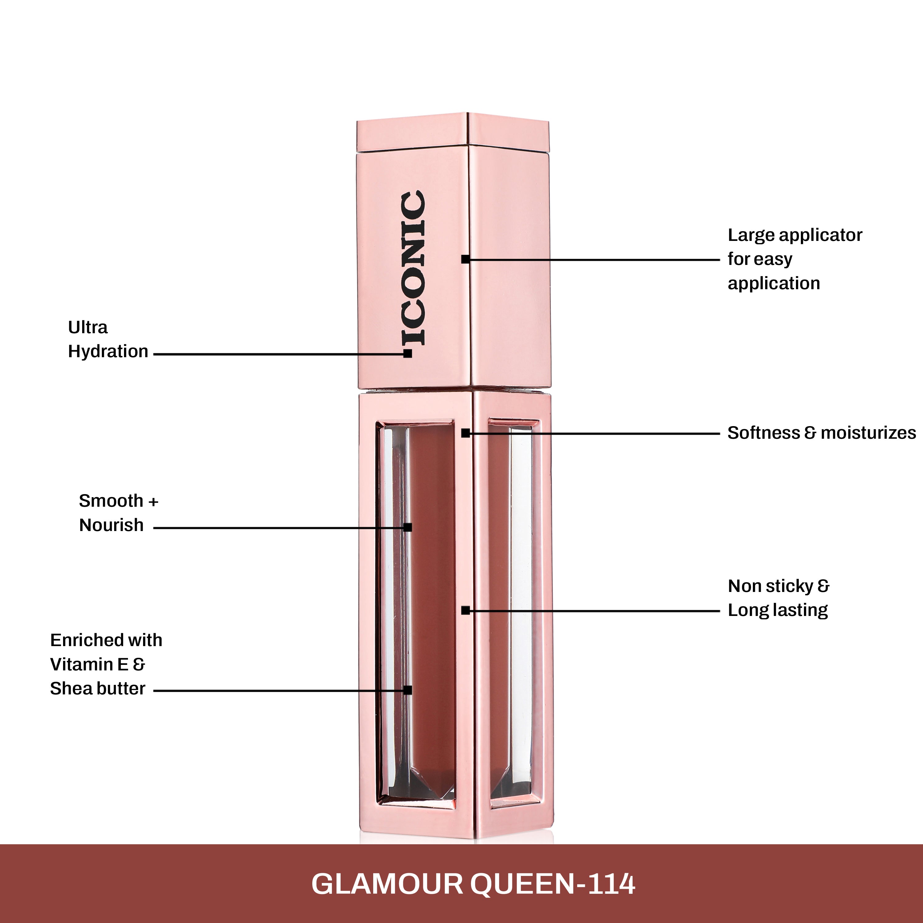 CAL LOS ANGELES ICONIC  Lip Cream Matte Liquid- GLAMOUR QUEEN 114